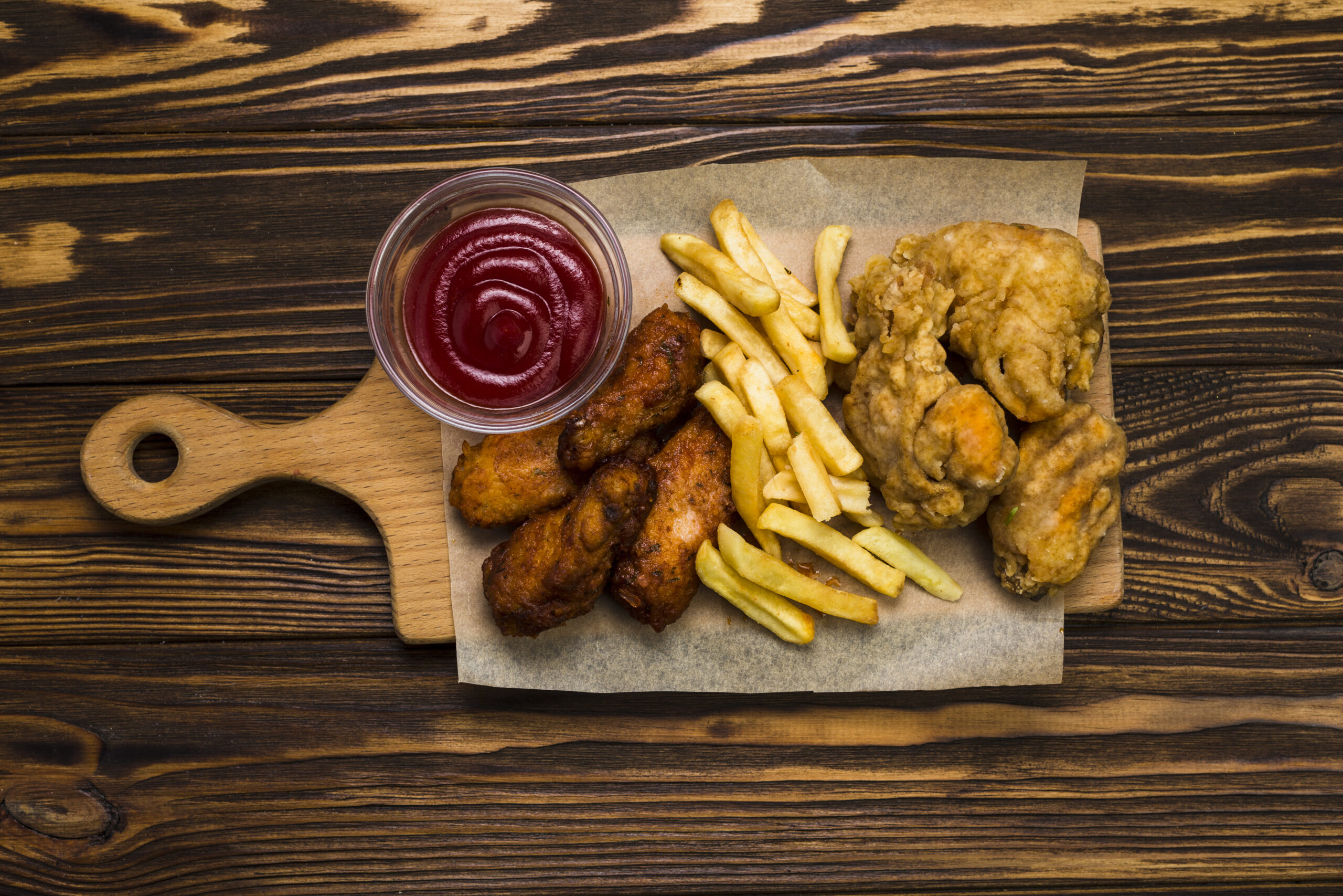 sauce-near-chicken-french-fries